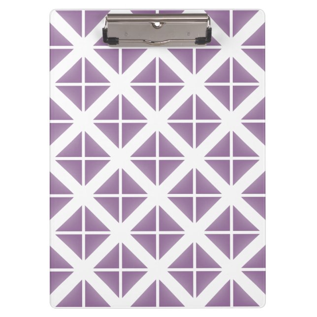 Carpeta De Pinza Patrón de triángulo de moda púrpura (Anverso)