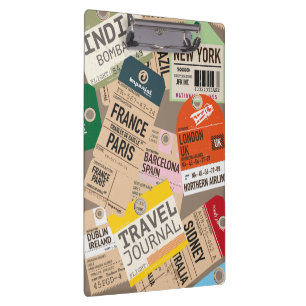 Carpeta De Pinza Patrón de ubicaciones de viaje