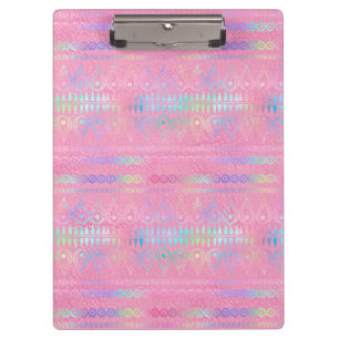 Carpeta De Pinza Patrón de Unicornio Bohemio Irisado