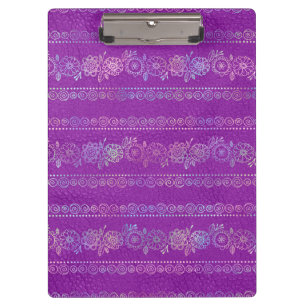 Carpeta De Pinza Patrón de Unicornio Bohemio Irisado