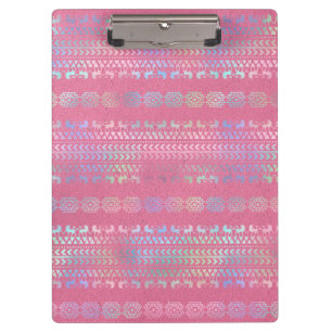 Carpeta De Pinza Patrón de Unicornio Bohemio Irisado