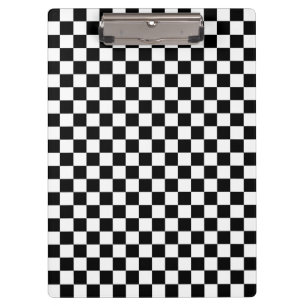 Carpeta De Pinza Patrón de verificación en blanco y negro