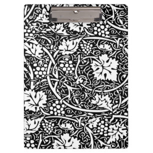 Carpeta De Pinza Patrón de vid de uva negra y blanca de William Mor