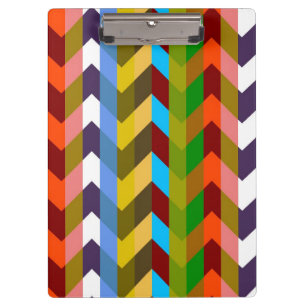 Carpeta De Pinza Patrón de Zigzag de Chevron colorido