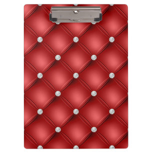 Carpeta De Pinza Patrón Decorativo Cuadrado Pequeño con Flecos Rojo