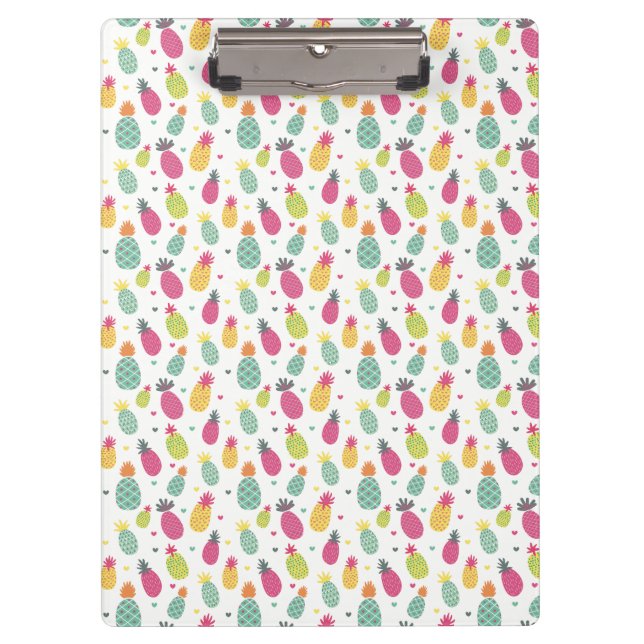 Carpeta De Pinza Patrón divertido de piña tropical (Anverso)