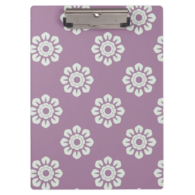 Carpeta De Pinza Patrón elegante de flores (Anverso)