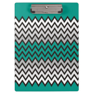 Carpeta De Pinza patrón en ZIGZAG - negro blanco gris + tu idea