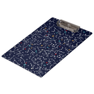 Carpeta De Pinza Patrón Espacial 