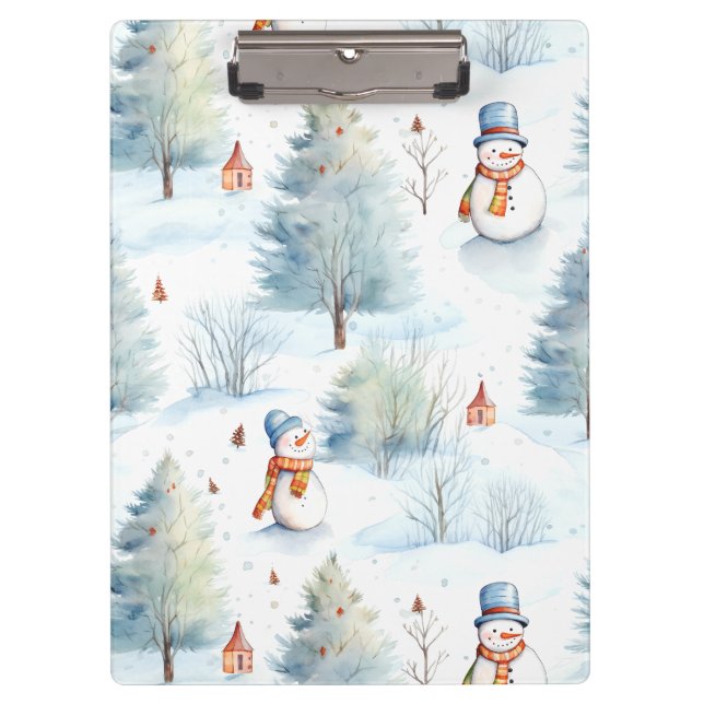 Carpeta De Pinza Patrón feliz de nieve (Anverso)