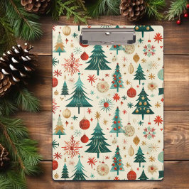 Carpeta De Pinza Patrón festivo de vacaciones de invierno