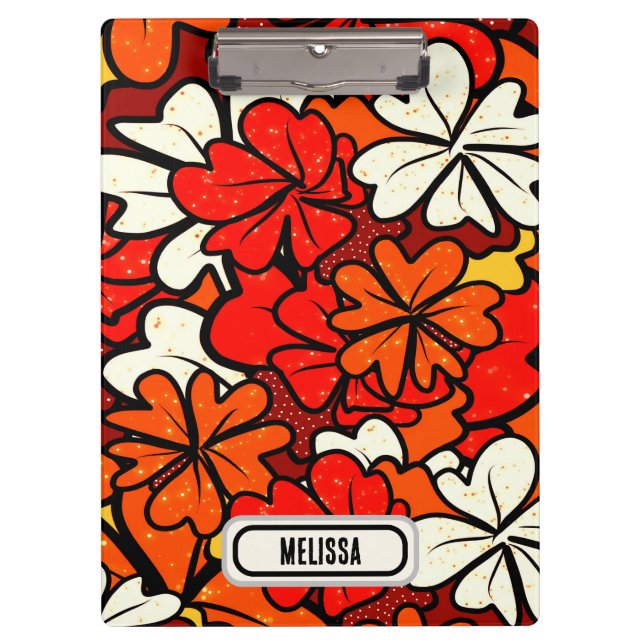Carpeta De Pinza Patrón floral (Anverso)