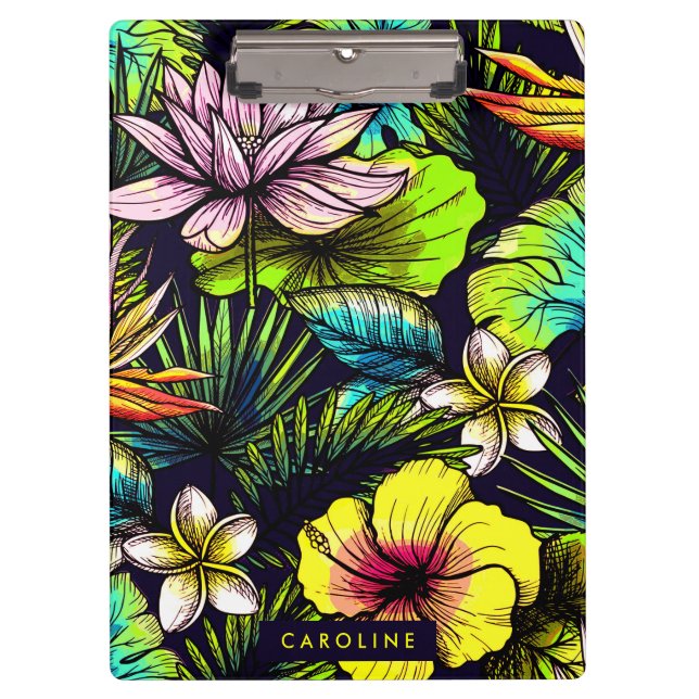Carpeta De Pinza Patrón floral (Anverso)