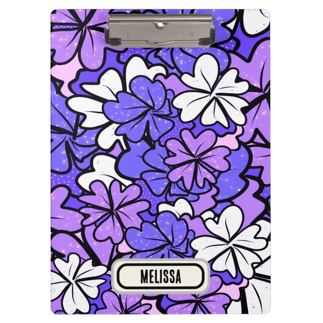 Carpeta De Pinza Patrón floral (Anverso)