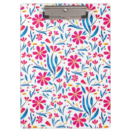 Carpeta De Pinza Patrón floral ascendente de color de agua