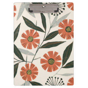 Carpeta De Pinza Patrón floral botánico