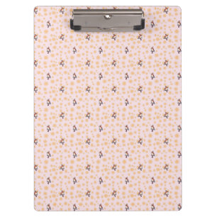 Carpeta De Pinza Patrón floral de aves