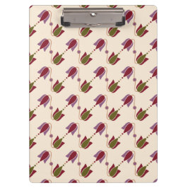 Carpeta De Pinza Patrón floral de color antiguo