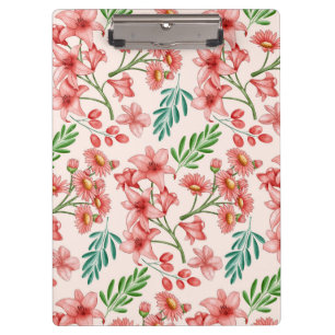 Carpeta De Pinza Patrón floral de color de agua pintado a mano-5409