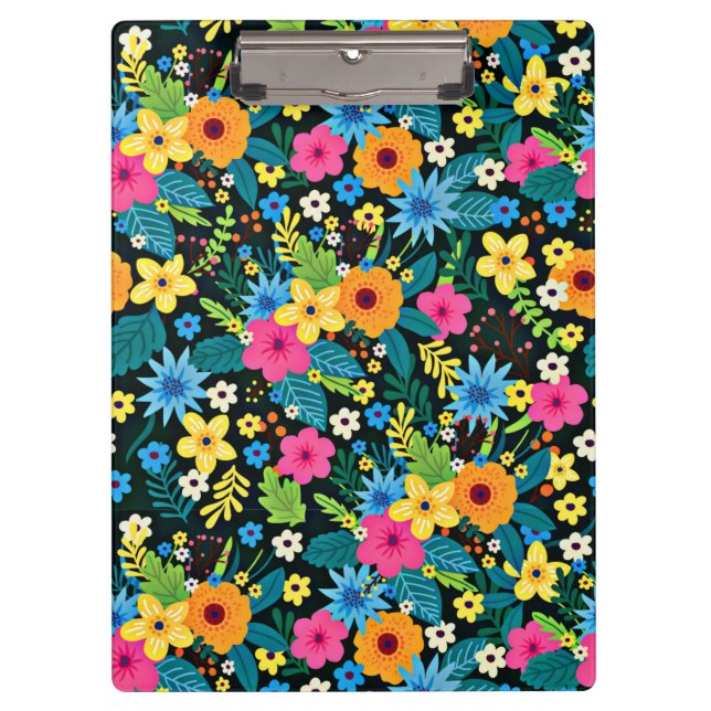 Carpeta De Pinza Patrón floral de vibrante Ditsy-43785 (Anverso)