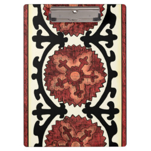 Carpeta De Pinza Patrón floral decorativo de estilo suzani