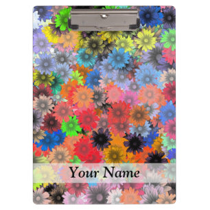 Carpeta De Pinza Patrón floral multicolor