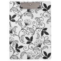 Patrón floral negro personalizar