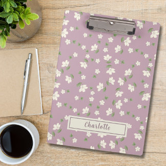 Carpeta De Pinza Patrón floral pequeño de geranio en acuarela vinta