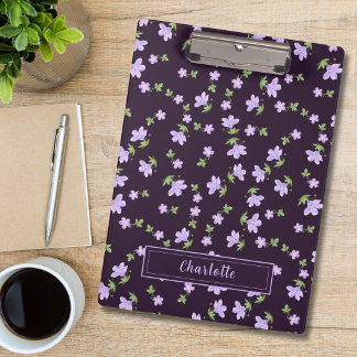 Carpeta De Pinza Patrón floral pequeño de geranio en acuarela vinta