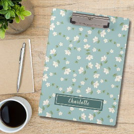 Carpeta De Pinza Patrón floral pequeño de geranio en acuarela vinta