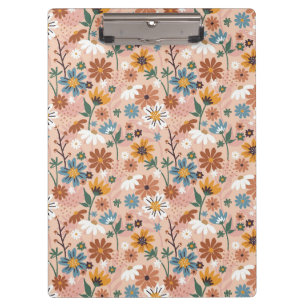Carpeta De Pinza Patrón floral pintado a mano-23136
