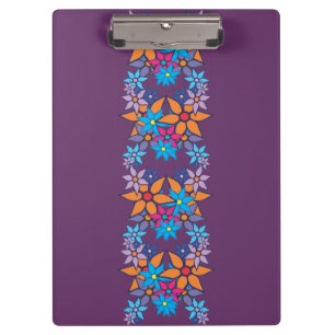 Carpeta De Pinza Patrón floral Pop Art #7