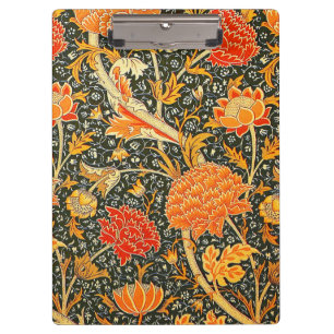 Carpeta De Pinza Patrón floral vintage de William Morris Cray