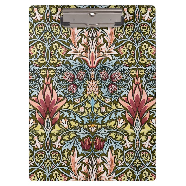 Carpeta De Pinza Patrón floral William Morris Snakeshead (Anverso)