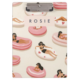 Carpeta De Pinza Patrón flotante de piscina de verano personalizado