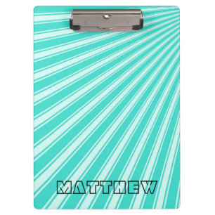 Carpeta De Pinza Patrón fundido de banda de color turquesa