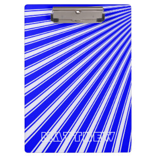 Carpeta De Pinza Patrón Funky de banda de color azul