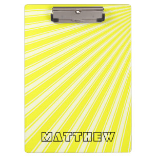 Carpeta De Pinza Patrón Funky de banda de color Daffodil