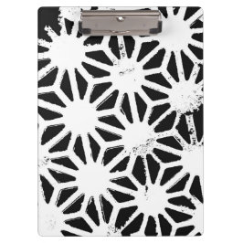 Carpeta De Pinza Patrón geométrico en blanco y negro