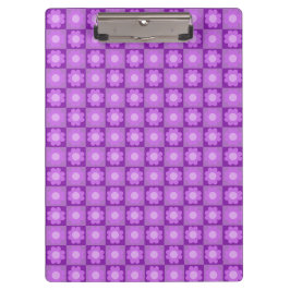 Carpeta De Pinza Patrón geométrico floral púrpura