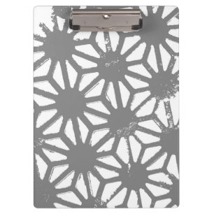 Carpeta De Pinza Patrón geométrico gris