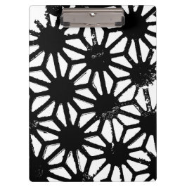 Carpeta De Pinza Patrón geométrico negro