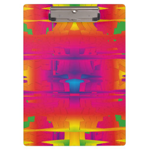 Carpeta De Pinza Patrón Indio de Color Vibrante Festivo