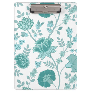 Carpeta De Pinza Patrón jacobeo floral Lg habla de blanco