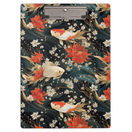 Carpeta De Pinza Patrón japonés de pescado sin mar