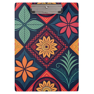 Carpeta De Pinza Patrón mágico de las flores