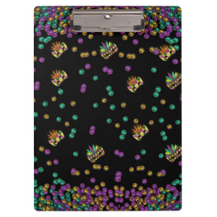 Carpeta De Pinza Patrón moderno de Mardi Gras