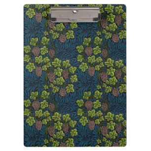Carpeta De Pinza Patrón negro de vid de uva sin costuras de William