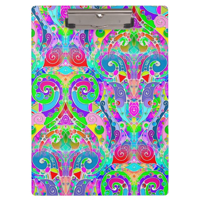 Carpeta De Pinza Patrón Pintado A Mano Y Digitalmente Art. 22 (Anverso)