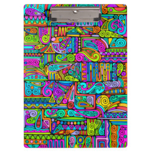 Carpeta De Pinza Patrón Pintado A Mano Y Digitalmente Art. 5